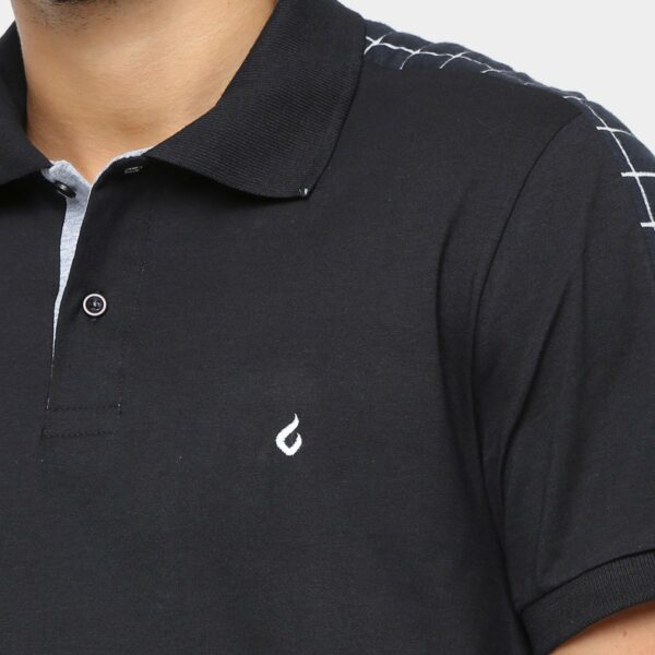 Camisa Polo Burn Detalhe Bordado Masculina - Preto 01 - Image 4